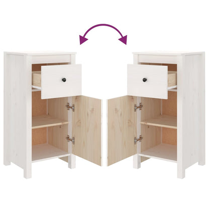 Skänk Vit 40x35x80 cm massiv furu