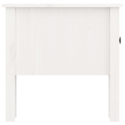 Sidobord Vit 2 st 50x50x49 cm massivt furuträ