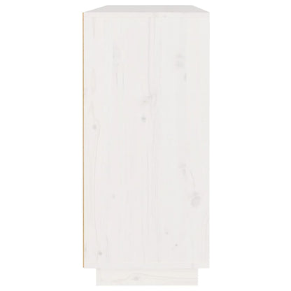 Skänk Vit 110x34x75 cm massiv furu