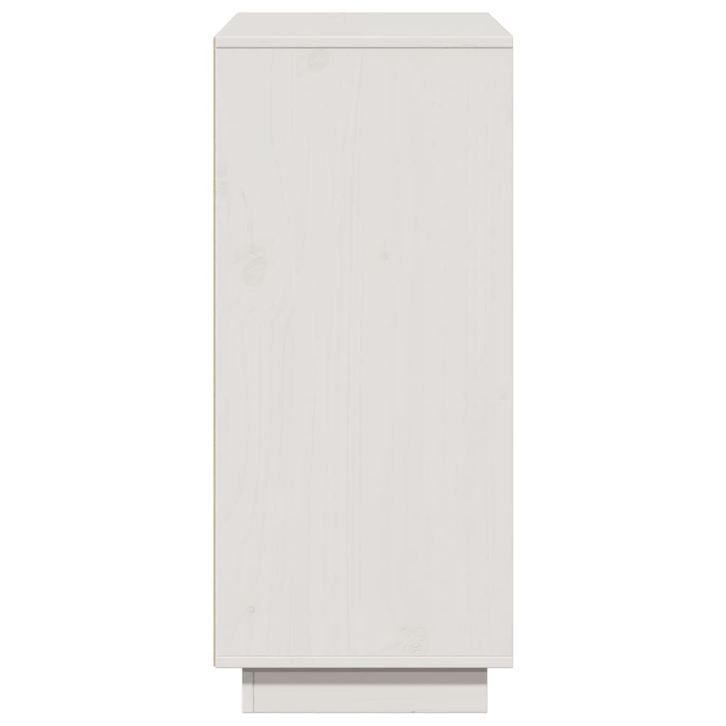 Skänk Vit 110,5x35x80 cm massiv furu