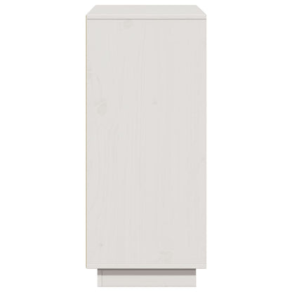 Skänk Vit 110,5x35x80 cm massiv furu