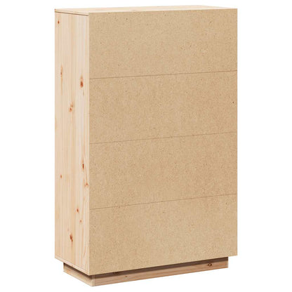 Skåp Trä 74x35x117 cm massiv furu