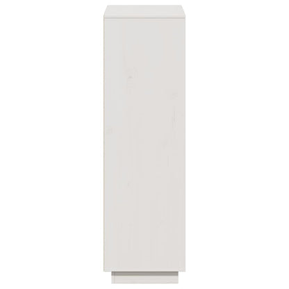 Skåp Vit 74x35x117 cm massiv furu
