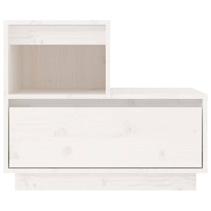 Sängbord 2 st vit 60x34x51 cm massiv furu