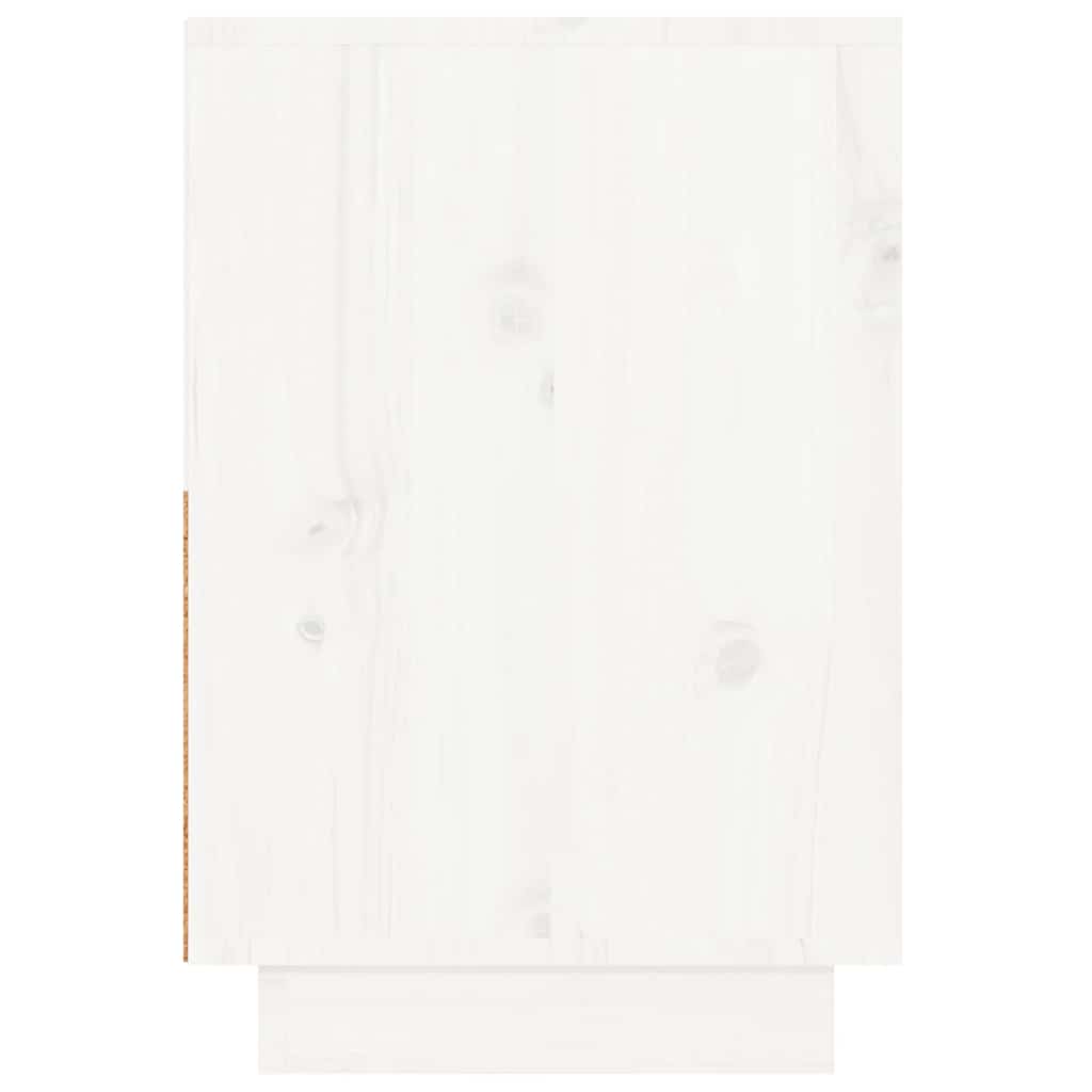 Sängbord 2 st vit 60x34x51 cm massiv furu