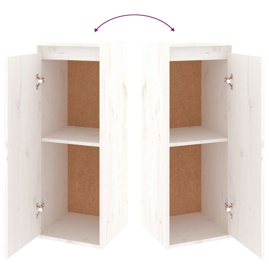 TV-Möbel Vit TV-Bänk 4 delar massiv furu