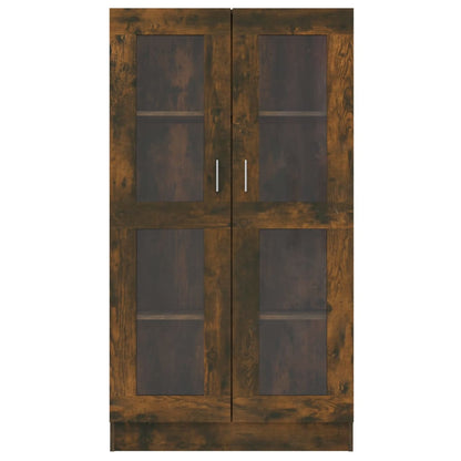 Vitrinskåp Rökfärgad Ek 82,5x30,5x150 cm