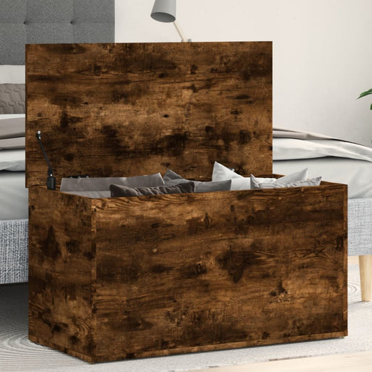 Förvaringskista Rökfärgad Ek 84x42x46 cm