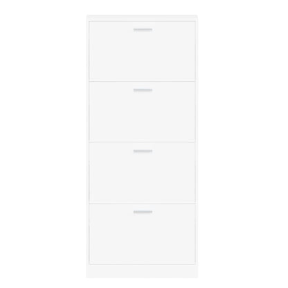 Skoställ Vit Skoskåp 59x17x150 cm