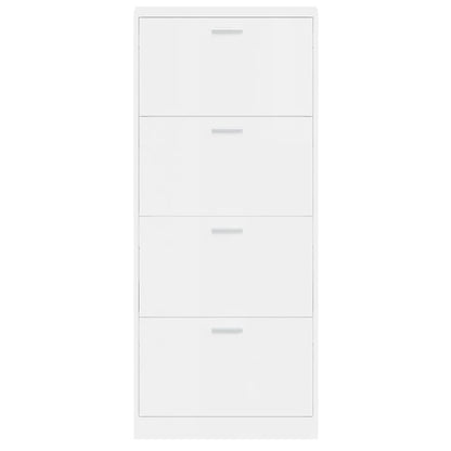 Skoställ Högglans Vit Skoskåp 59x17x150 cm