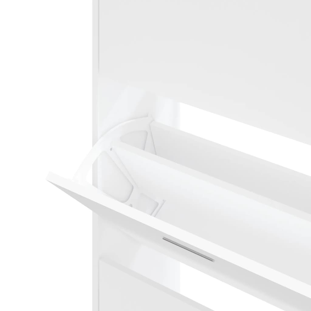 Skoställ Vit Skoskåp 63x24x147 cm