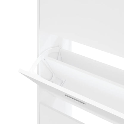 Skoställ Vit Skoskåp 63x24x147 cm