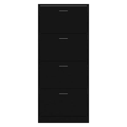 Skoställ Svart Skoskåp 63x24x147 cm