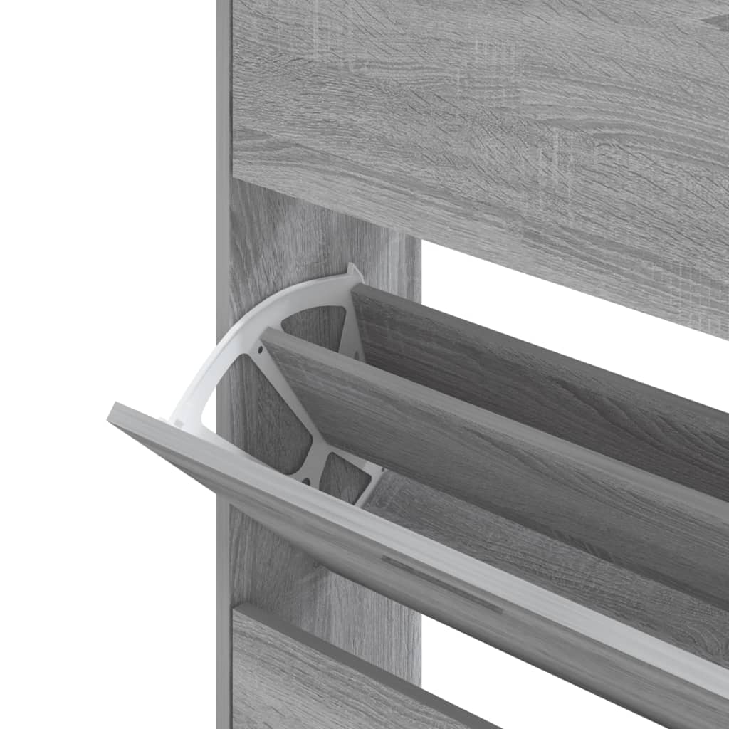 Skoställ Sonoma Grå Skoskåp 63x24x147 cm