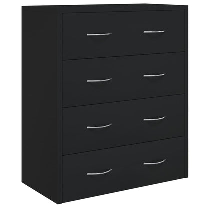 Byrå Svart med 4 lådor 60x30,5x71 cm