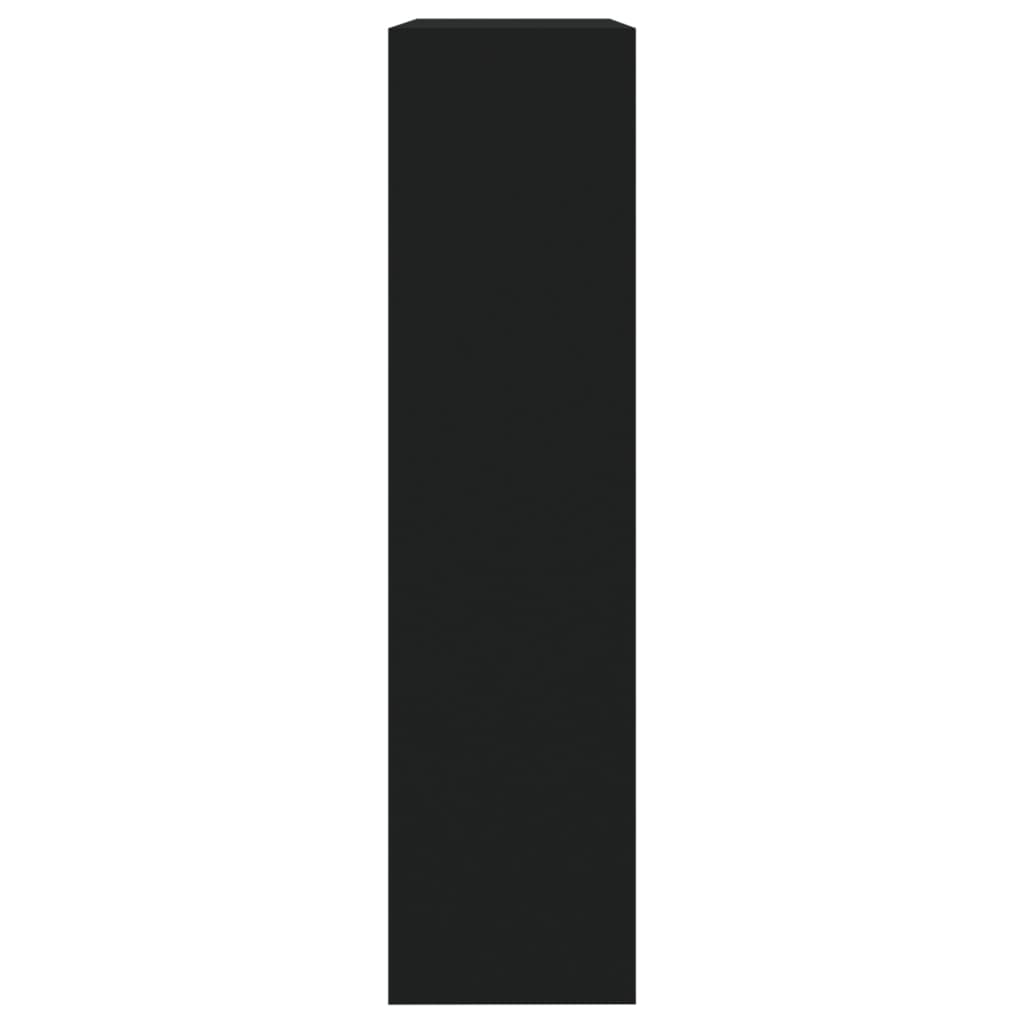 Skoställ Svart Skoskåp med 2 skåp 63x17x67 cm