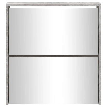 Skoställ Betonggrå Skoskåp med 2 skåp 63x17x67 cm