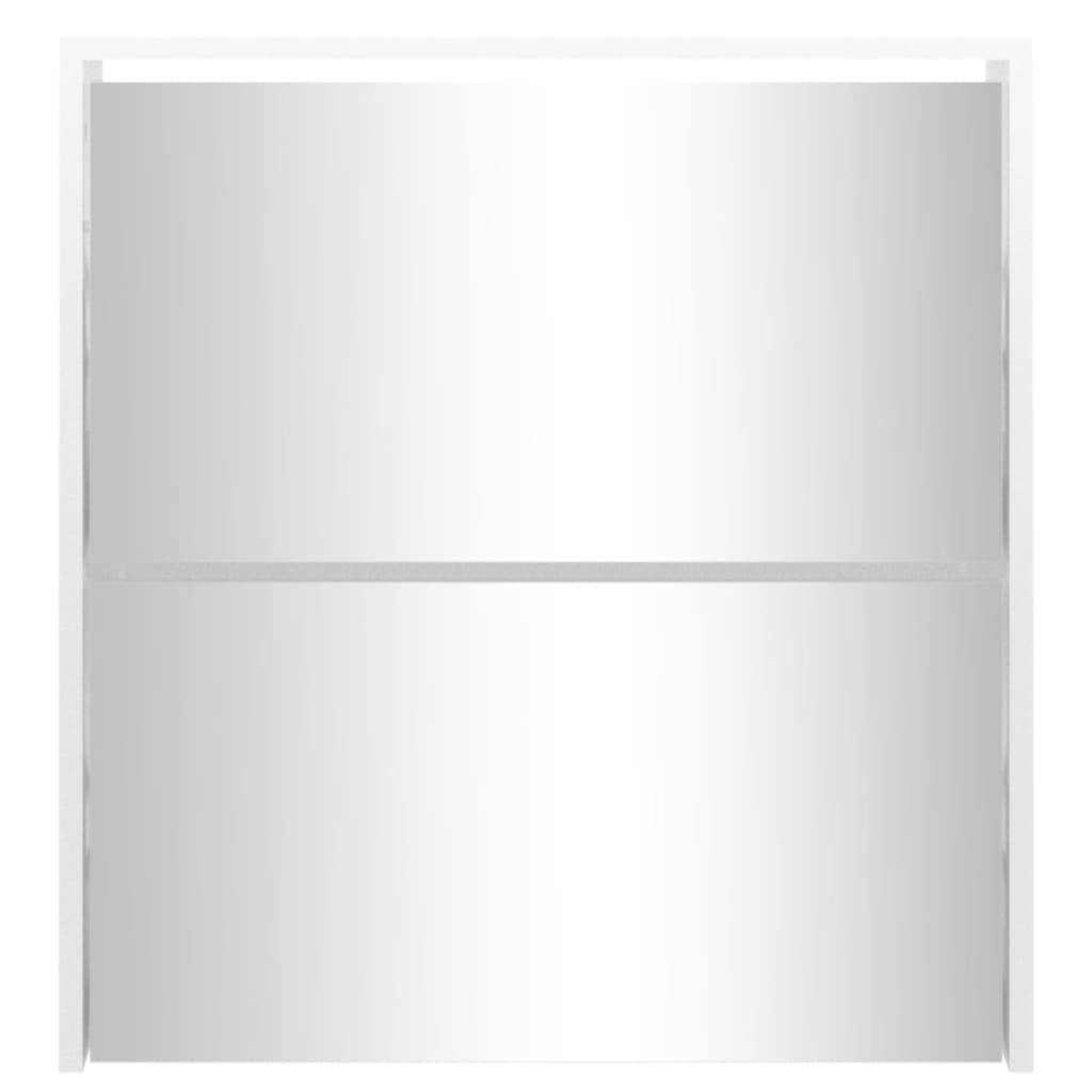 Skoställ Högglans Vit Skoskåp med 2 skåp 63x17x67 cm