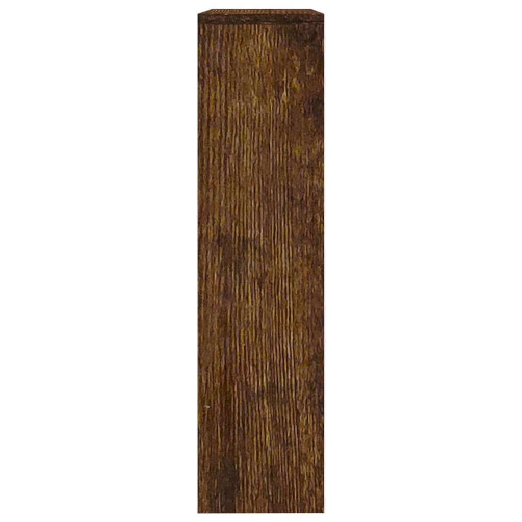 Skoställ Rökfärgad Ek Skoskåp med 2 skåp 63x17x67 cm