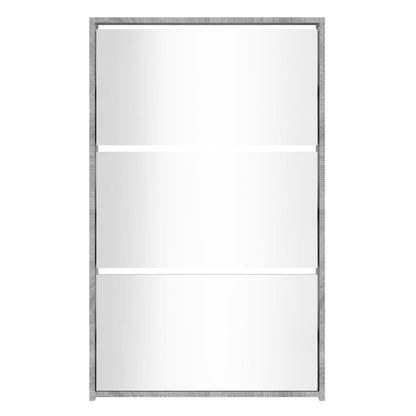 Skoställ Sonoma Grå Skoskåp med 3 skåp 63x17x102,5 cm