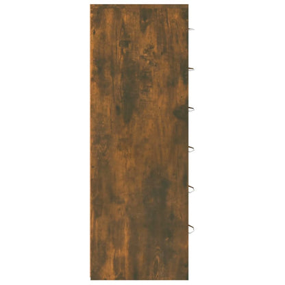 Byrå Rökfärgad Ek 6 lådor 50x34x96 cm