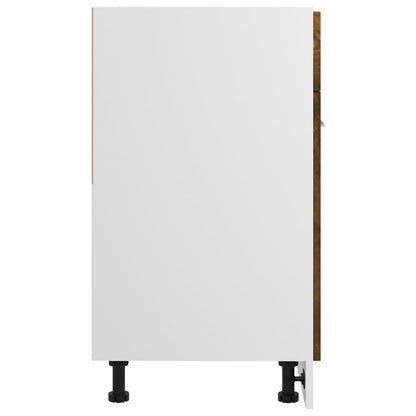 Köksinredning Underskåp Bänkskåp med låda “Lyon” Rökfärgad Ek 60x46x81,5 cm