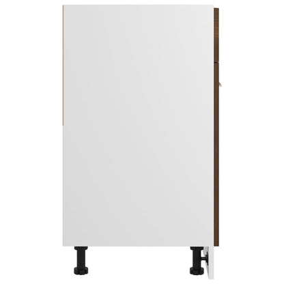 Underskåp med låda “Lyon” brun ek 60x46x81,5 cm konstruerat trä