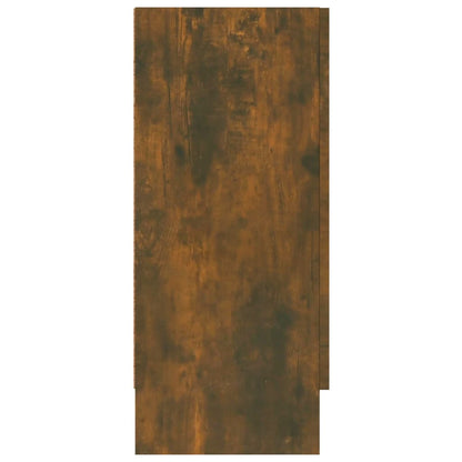 Vitrinskåp Rökfärgad Ek 120x30,5x70 cm