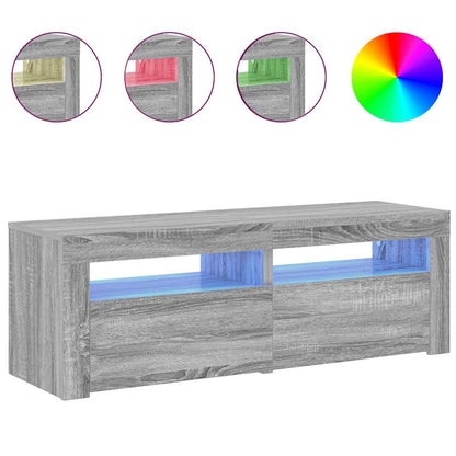 TV-Möbel Sonoma Grå TV-Bänk LED 120x35x40 cm