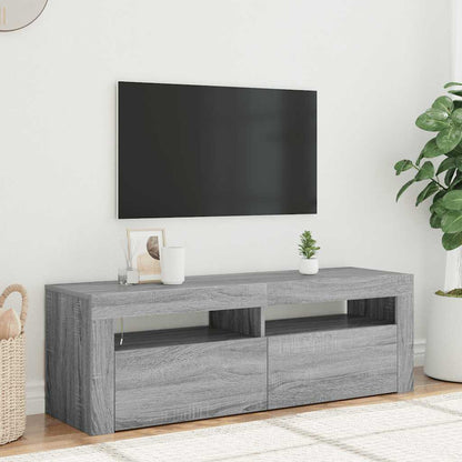 TV-Möbel Sonoma Grå TV-Bänk LED 120x35x40 cm