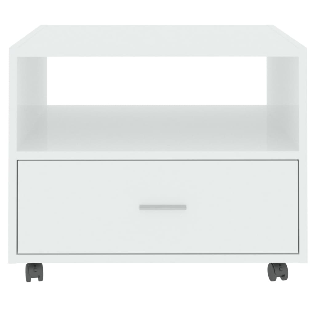 Soffbord Högglans Vit 55x55x40 cm