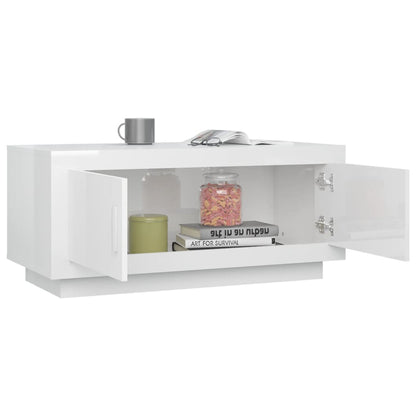 Soffbord Högglans Vit 102x50x45 cm