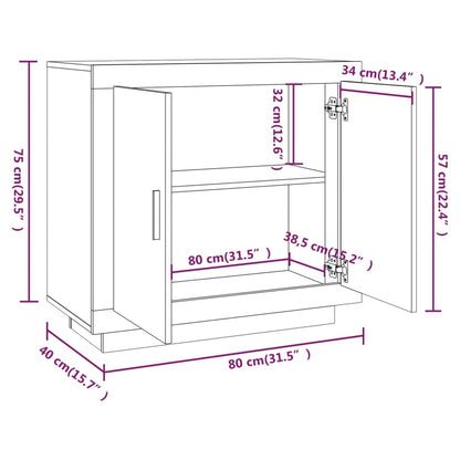 Skåp Sonoma Ek 80x40x75 cm