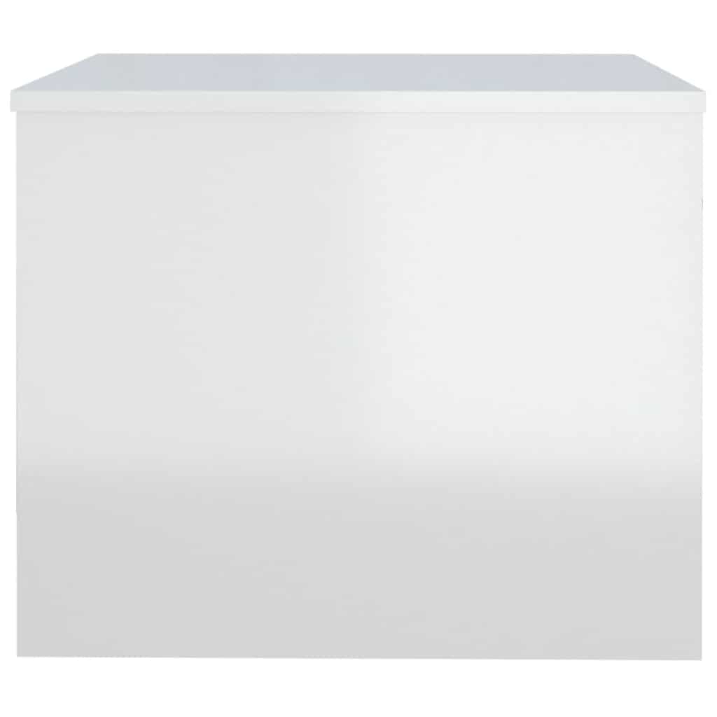 Soffbord Högglans Vit 80x50x40 cm