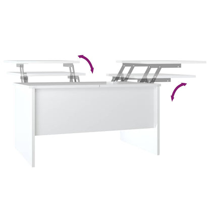 Soffbord Högglans Vit 80x50x42,5 cm