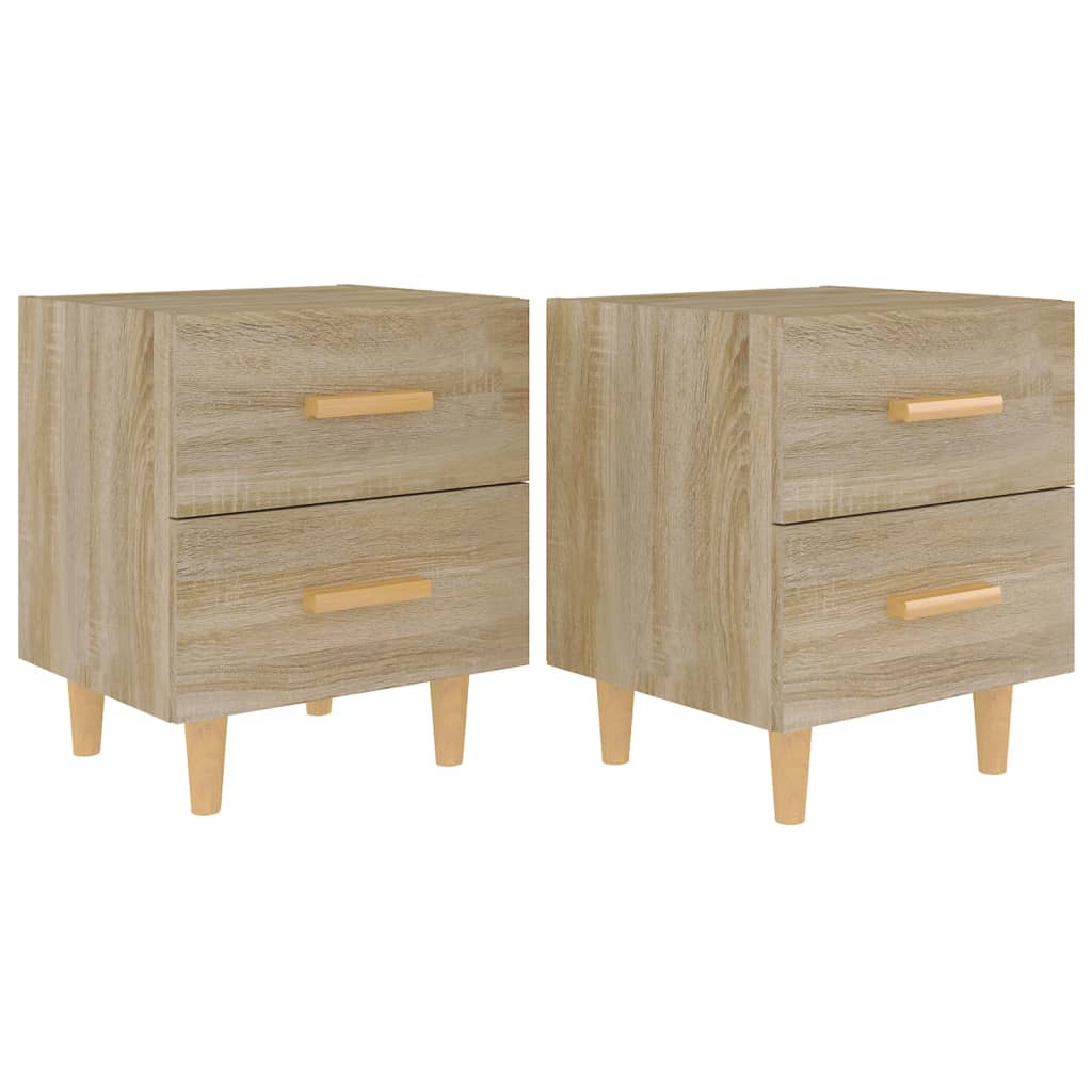 Sängbord 2 st sonoma-ek 40x35x47,5 cm