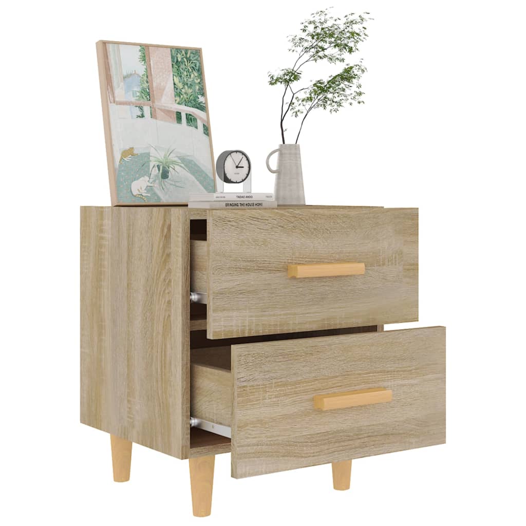 Sängbord 2 st sonoma-ek 40x35x47,5 cm