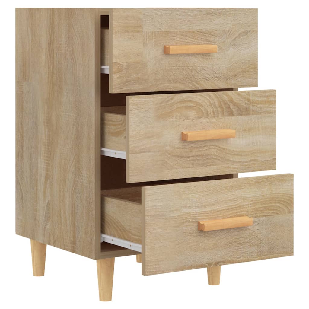 Sängbord sonoma-ek 40x40x66 cm konstruerat trä