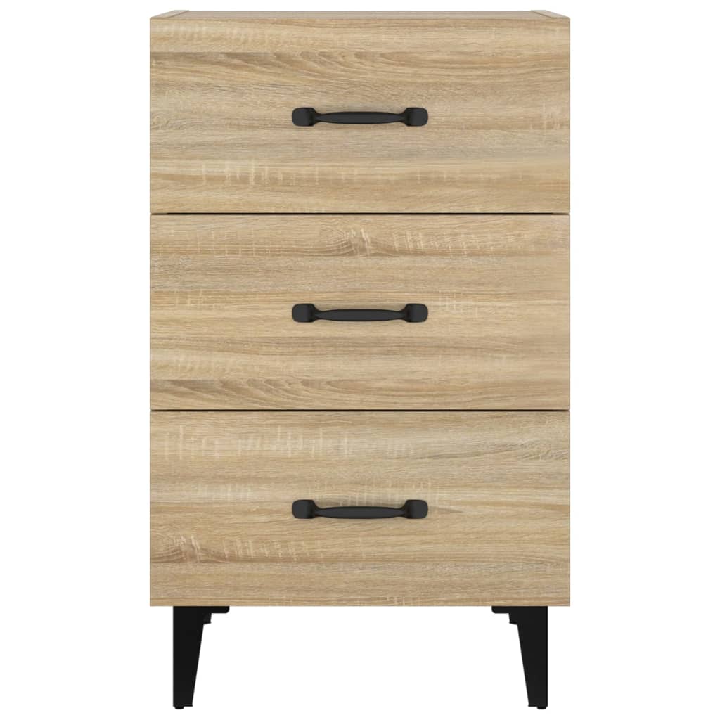 Sängbord sonoma-ek 40x40x66 cm konstruerat trä