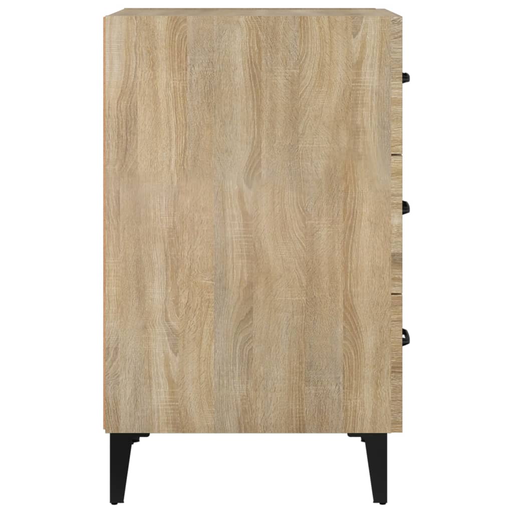 Sängbord sonoma-ek 40x40x66 cm konstruerat trä