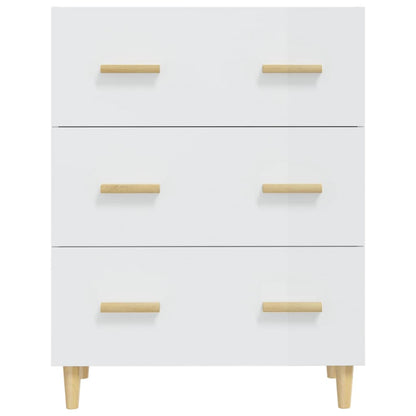 Skåp vit högglans 70x34x90 cm konstruerat trä