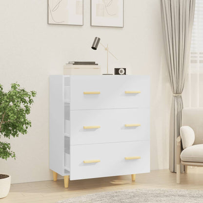 Skåp vit högglans 70x34x90 cm konstruerat trä