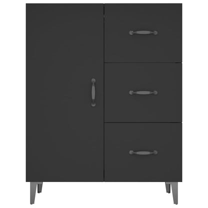 Skåp svart 69,5x34x90 cm konstruerat trä