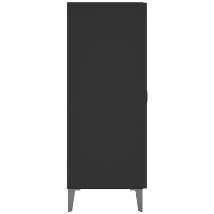 Skåp svart 69,5x34x90 cm konstruerat trä