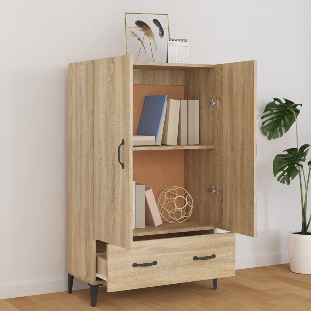 Skåp Sonoma-ek 70x31x115 cm konstruerat trä