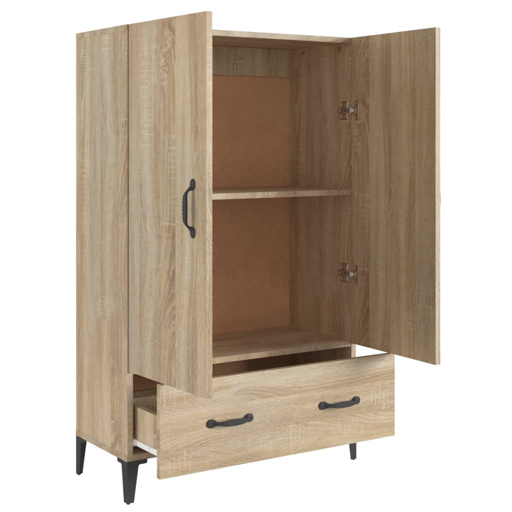 Skåp Sonoma-ek 70x31x115 cm konstruerat trä