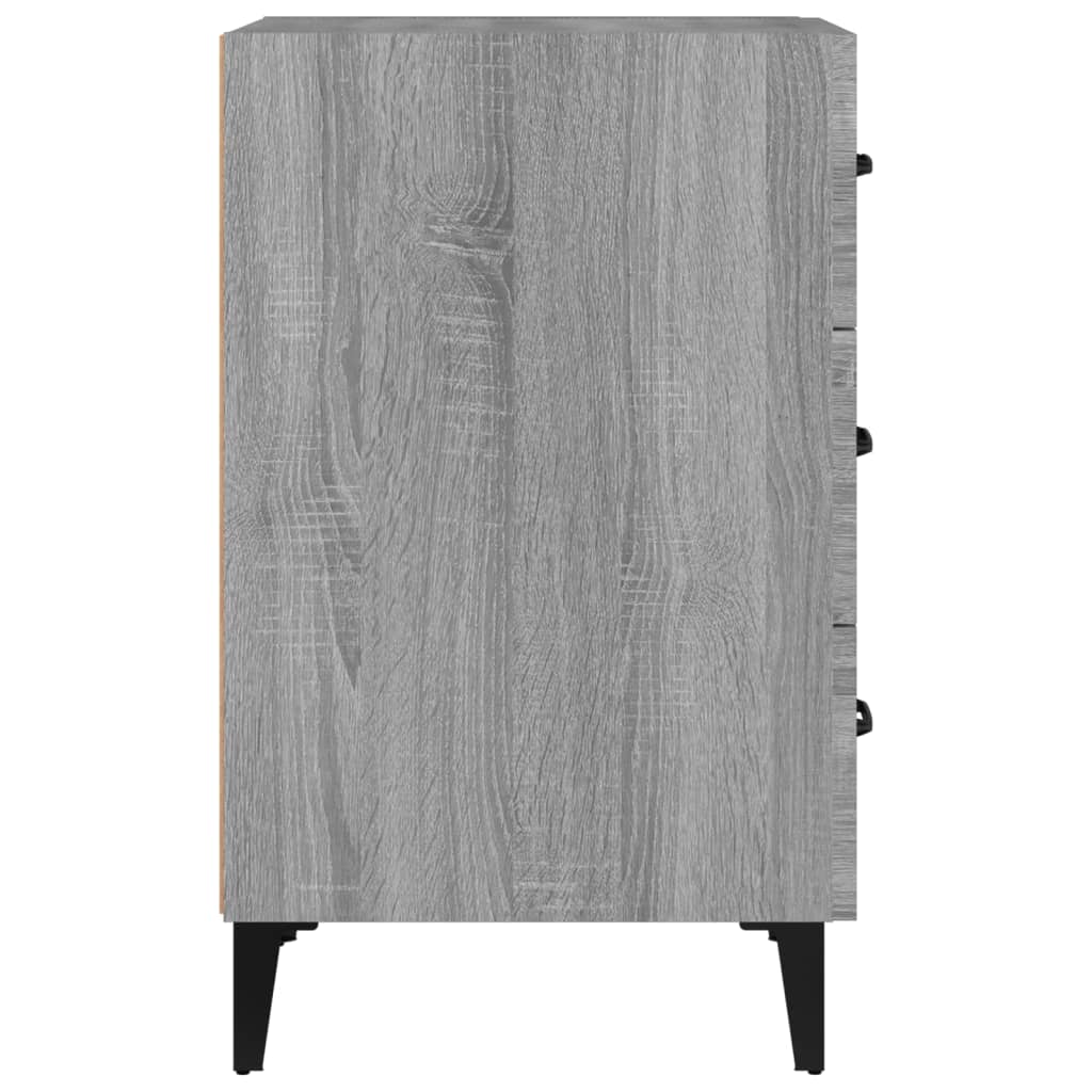 Sängbord Nattduksbord Sonoma Grå Ek 40x40x66 cm