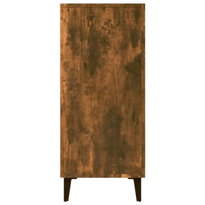 Byrå rökfärgad ek 90x34x80 cm konstruerat trä