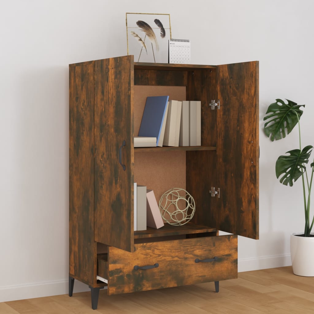 Skåp Rökfärgad Ek 70x31x115 cm