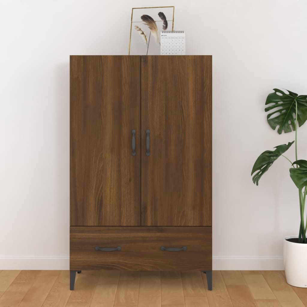 Skåp brun ek 70x31x115 cm konstruerat trä